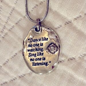 Brighton Jewelry Dance Like No One Is Watching Pendant Silver Necklace